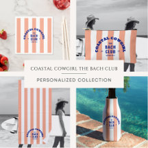 Coastal Cowgirl The Bach Club Pink Cabana Stripe