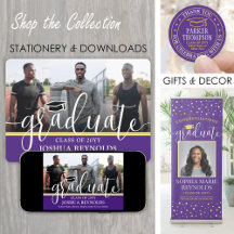 Purple & Gold Modern Graduation Celebration
