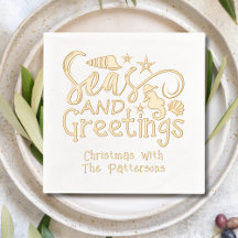 Seas And Greetings Beach Summer Christmas 
