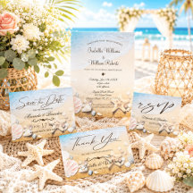 Elegant Starfish Tropical Beach Wedding Collection