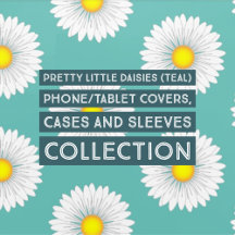 Pretty Little Daisies (Teal) Phone Cases