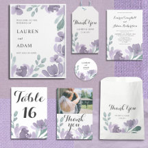 Boho Blooms Dusty Purple Wedding Collection