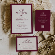 Classic Luxe   Elegant Burgundy Red Wedding