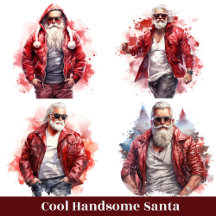 Coll Handsome Santa Claus - Modern Christmas