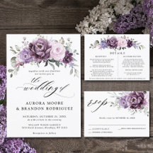 Shades of dusty purle bloom wedding collection