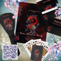 Wonderful chinese dragon with the sign yin and yan