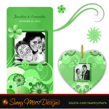 Dark Pastel Green Hibiscus Floral Wedding Set