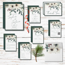 Rustic Berries Winter Floral Wedding Suite