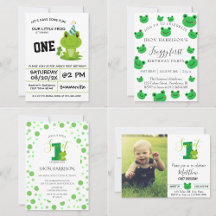 Frog birthday party invitations