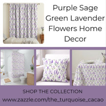 Purple Sage Green Lavender Flowers Home Decor
