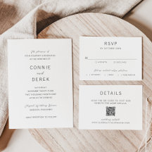 Simple Modern Wedding Invitation Collection