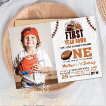 First Year Down Football Birthday