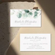 Watercolor Eucalyptus Greenery Gold Foliage 