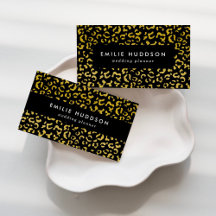Gold Leopard Business Cards Collection