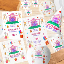 Circus Carnival Theme Colorful Birthday Party