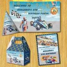 BOY'S 5TH BIRTHDAY AUTO CAR RACING THEME