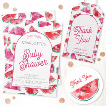 Watermelon Watercolor Baby Shower