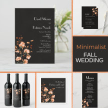 Fall in Love - Elegant Black Burnt Orange