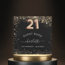 Birthday party - black and rose gold