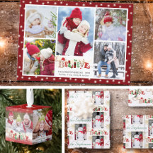 Christmas BELIEVE Nostalgic Whimsical Typography