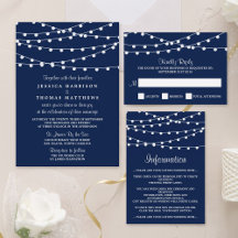The String Lights Wedding Collection - Navy
