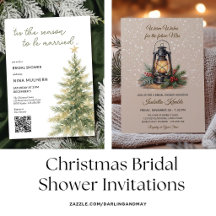 Christmas Bridal Shower Invitations