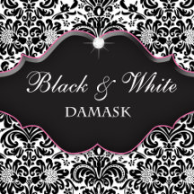 Black & White Floral Damask