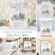 Baby It’s Cold Outside Winter Woodland Baby Shower