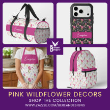 Pink Wildflower Custom Name Home Decor Gifts