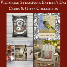 Victorian Steampunk Father's Day Cards & Gifts