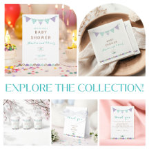 Watercolor Baby Bunting Baby Shower