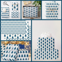 Blue Christmas Tree and Golden Star