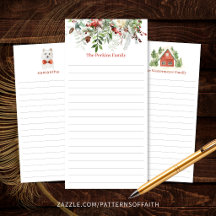 Christmas Holiday Personalized Notepads