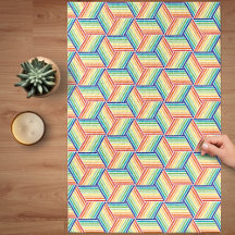 Modern Colorful Rainbow Cube Pattern