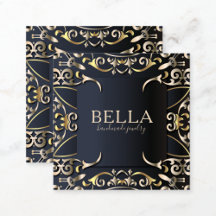 Black and Gold Luxury Chic Baroque Business Name