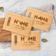 Home Sweet Home Bamboo Cutting Boards
