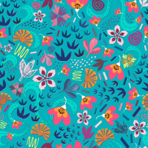 Nature-inspired bright floral paper cutouts