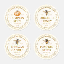 FARM FRESH Bee & Garden Labels Stickers