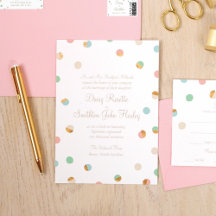 Modern Pastel and Copper Dots Wedding Suite