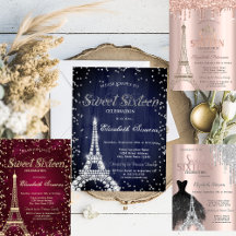 Elegant Eiffel Tower Sweet 16