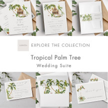 Tropical Palm Tree Destination Wedding