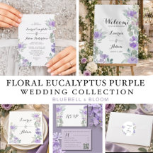  Floral Eucalyptus Purple Wedding Collection