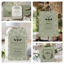 Preppy Golf Country Club Baby Shower Collection
