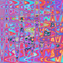 Cosmic Abstract Rainbow Colors Retro Ripples