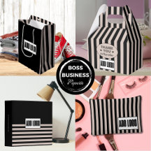 Modern Minimalist Stripes Business Supplies