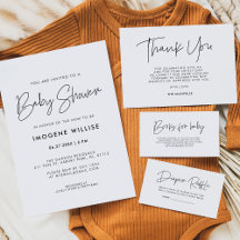 Minimalist modern baby shower