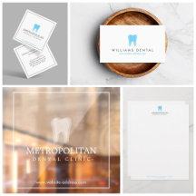 Modern Dentist Tooth Logo Business Suite