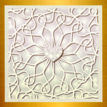 Geometric Rose Gold LOVE Heart Pattern