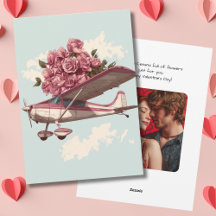 Airplane themed Valentine's Day Pilots Travelers 