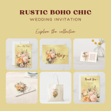 Rustic Boho Chic Peach Floral